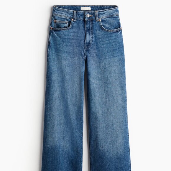 H&M high rise wideleg jeans sz 10 - Picture 1 of 6